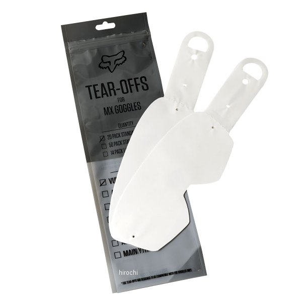 23512-012-NS フォックス FOX  ティアオフ ビュー (20枚入り)