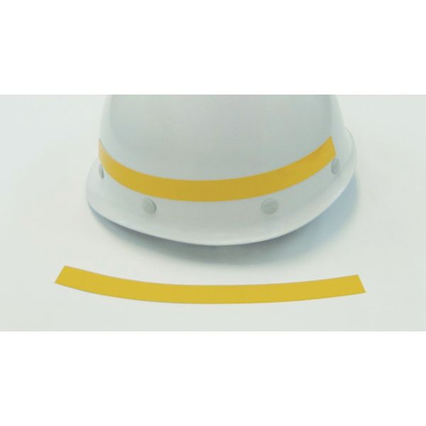 235143 ヘルメット用ステッカー 弓型ラインテープ(反射) 黄 HLY-Y 20幅×260mm 10本組