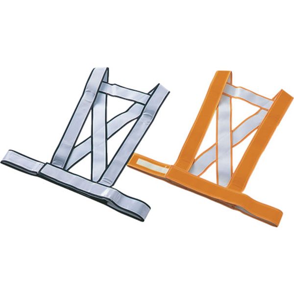 238022 (株)日本緑十字社 緑十字 安全ベスト(発光帯) 黄反射タイプ フリーサイズ 発光帯(C)黄