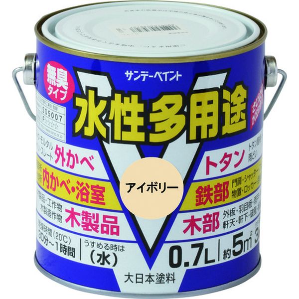 23K32 201-6174 サンデーペイント(株) サンデーペイント 水性多用途 黄色 700M