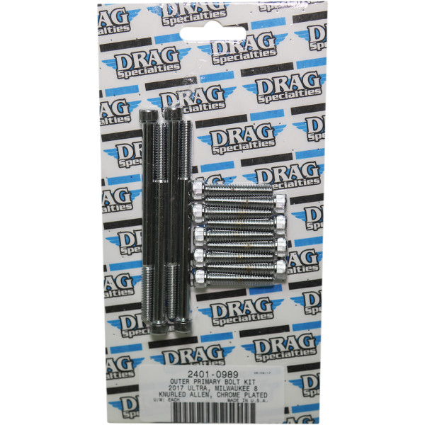 2401-0989 DRAG ボルトキット アウタープライマリー 17年以降 FLH クローム/ローレット