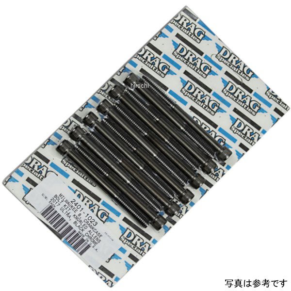 2401-1023 DRAG Specialties ボルトキット クランク ローレット加工 ハーレー M8 ブラッククローム