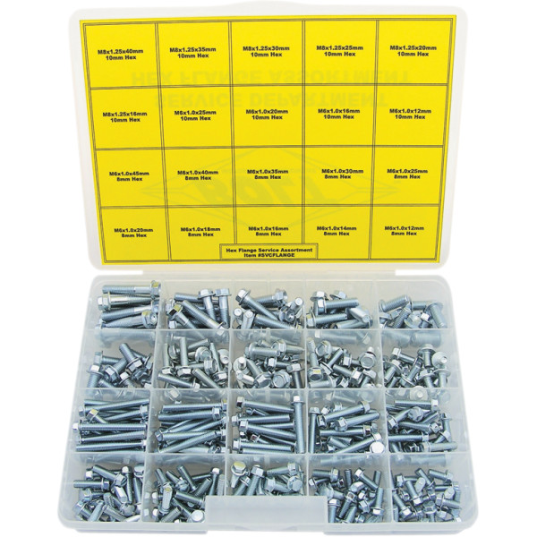 2402-0135 SVCFLANGE ボルト BOLT 六角ヘッド フランジ ボルト 詰め合わせセット 352個