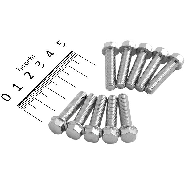 2404-0407 024-10625 ボルト BOLT 六角ヘッド フランジ ボルト M6 x 1.0 x 25 8mm (10個入り)