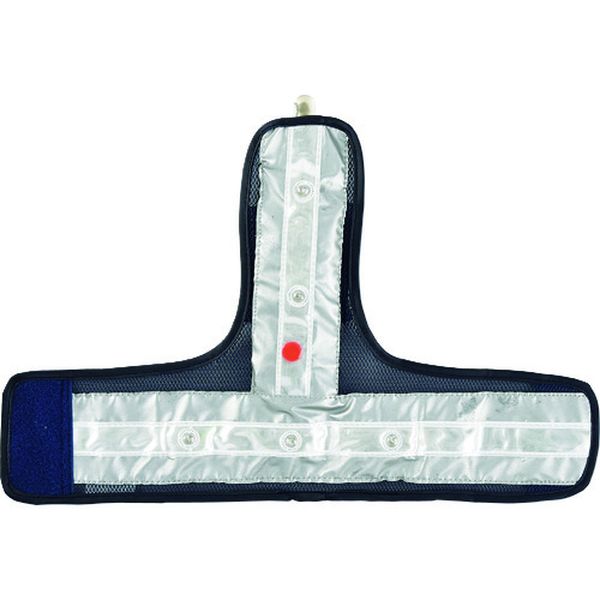 LEDアームバンド 紺メッシュ地/赤LED/白反射 LEDアームバンド-1 フリーサイズ(面ファスナー付き)