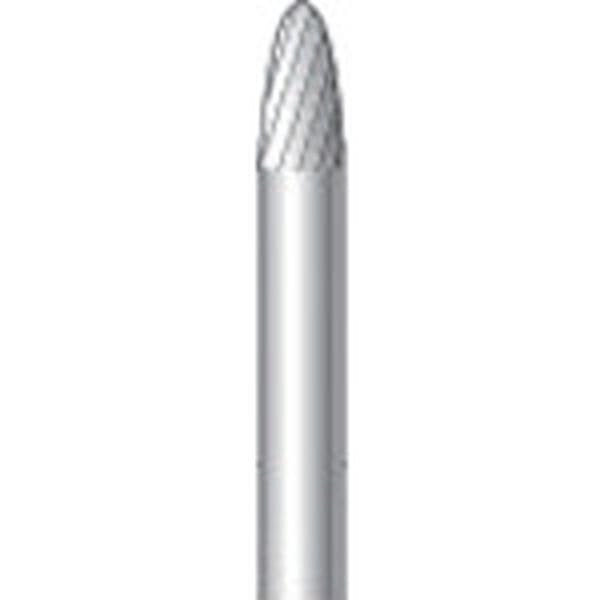 24281 829-3077 (株)ナカニシ ナカニシ 超硬カッター 砲弾型 シングルカット φ3×6×軸φ3