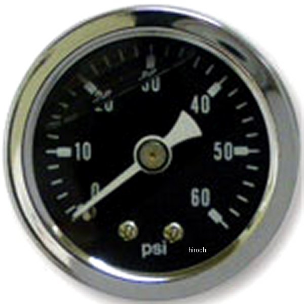 2510-0003 ガッツクローム オイルプレッシャーゲージ 差込1/8NPT 黒