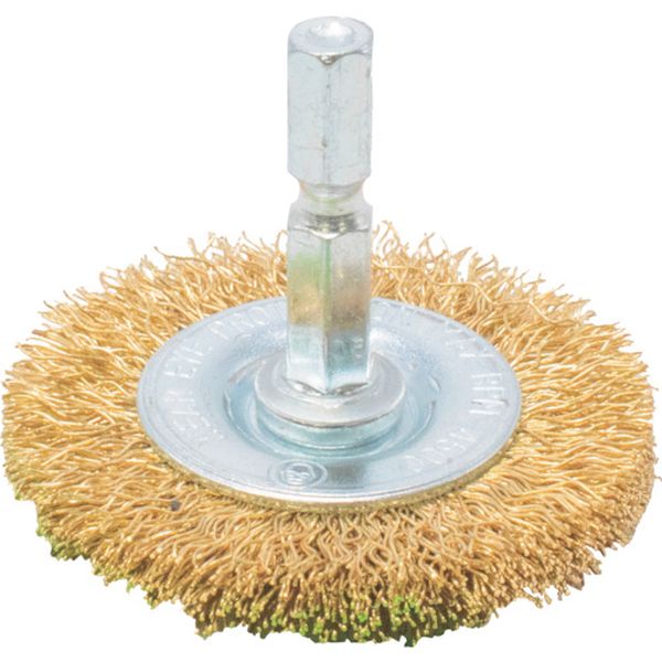 2011000012151 253-3327 AP 1/4HEX ワイヤーブラシ 真鍮 ホイール型
