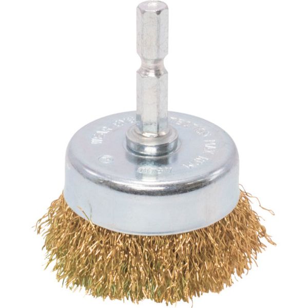 2011000012168 (株)ワールドツール アストロプロダクツ AP 1/4HEX ワイヤーブラシ 真鍮 カップ型