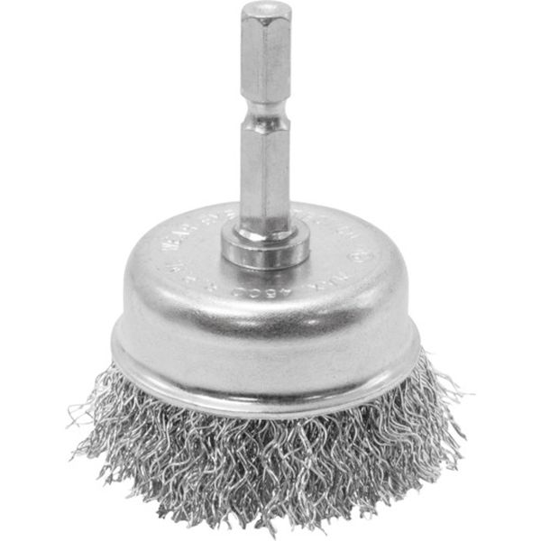 2011000012137 253-8079 AP 1/4HEX ワイヤーブラシ スチール カップ型