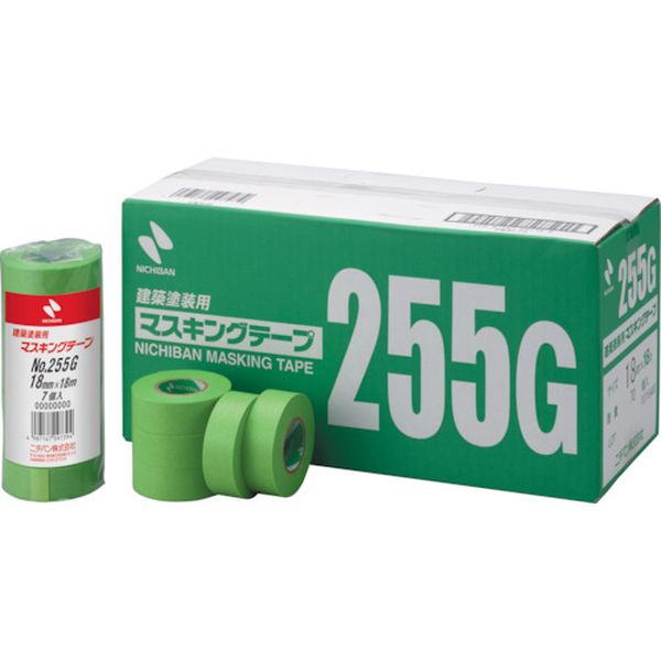 255GH50 ニチバン(株) ニチバン 建築塗装用マスキングテープ 255Gー50 50mmX18m(2巻入り/PK)