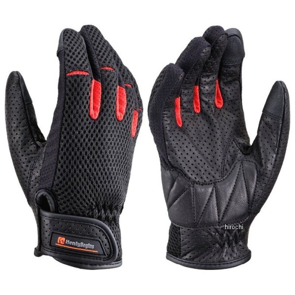 25842 HBG-072 ヘンリービギンズ HenlyBegins グローブ フルメッシュSTD 赤 XLサイズ