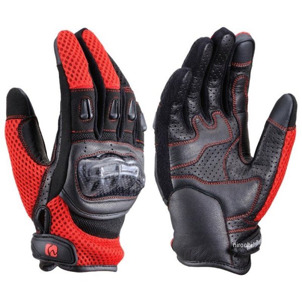 25959 HBG-116 ヘンリービギンズ HenlyBegins カーボンメッシュグローブ 赤 XLサイズ