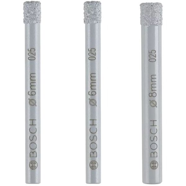 2607011626 ボッシュ(株) ボッシュ 磁器タイル用ダイヤモンドドリルビット(回転専用) 3本セット