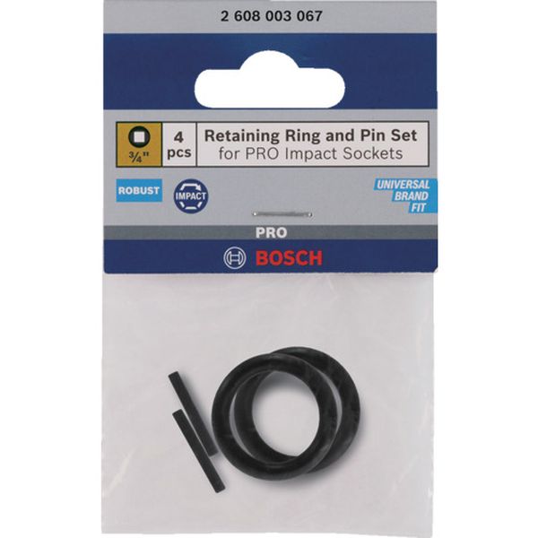 2608003067 ボッシュ(株) ボッシュ インパクトレンチ用ソケット ピン＆リングセット3/4インチ