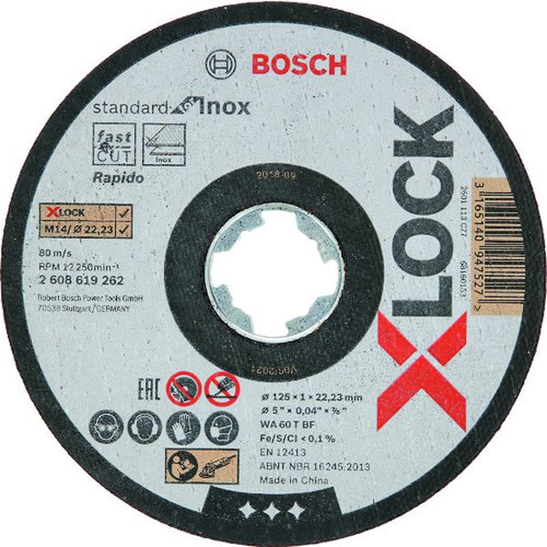 2608619262 ボッシュ(株) ボッシュ X-LOCK切断砥石125x1.0ステンST 25枚入り