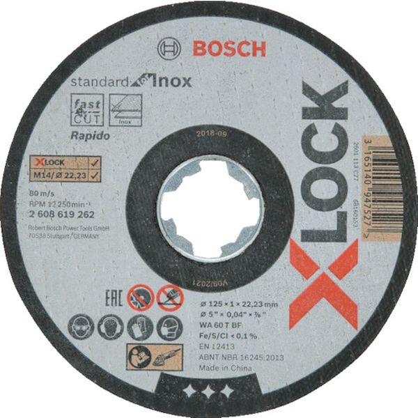 2608619267 199-1599 ボッシュ(株) ボッシュ X-LOCK切断砥石125x1.0ステンST/10
