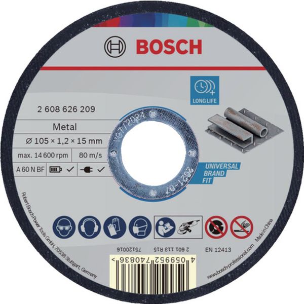 2608626209 ボッシュ(株) ボッシュ 切断砥石 一般鋼材用105×1.2×15mm 50枚入り