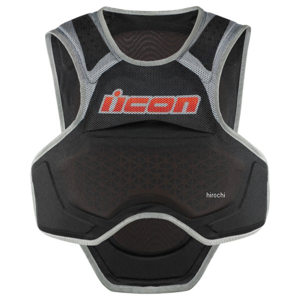 2702-0283 アイコン ICON 春夏モデル フィールド ソフトベスト FIELD ARMOR VEST SOFTCORE メガボルトブラック XL/2XLサイズ