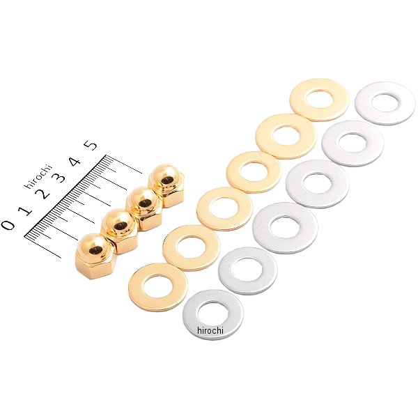 270838 ポッシュ POSH リアショック用ナットセット モンキー、ゴリラ 24Kメッキ