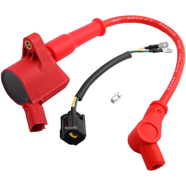 271710-04 ポッシュ POSH レーシングIGコイル EVO スピードプロツインシリコンプラグコード付き 91年-16年 モンキー、ゴリラ 赤