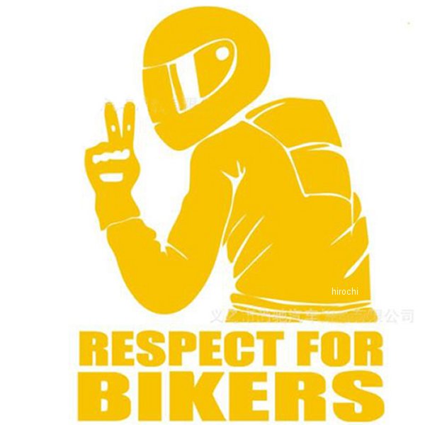 27363003 エナジープライス EnergyPrice RESPECT FOR BIKERS粘着シール 黄