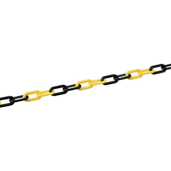 284025 106-7790 プラスチックチェーン 黄/黒 PT-830TR 長さ30m 線径8mmΦ ポリエチレン