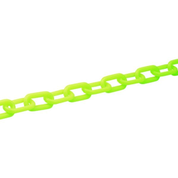 284028 106-4587 プラスチックチェーン 蛍光緑 PT-830KG 長さ30m 線径8mmΦ ポリエチレン