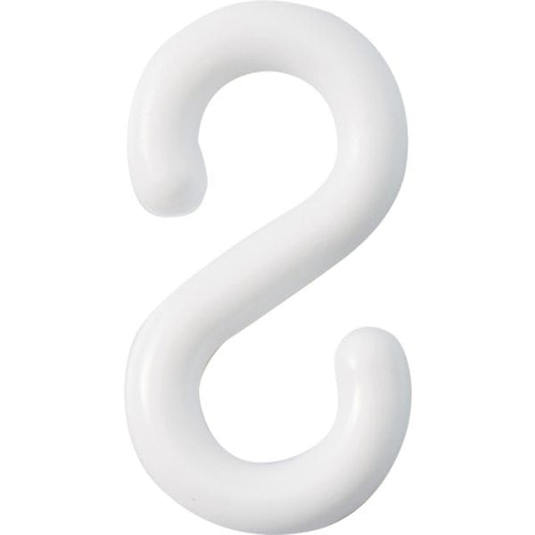 284121 (株)日本緑十字社 緑十字 S字フック 白 PF-6W 線径6mmΦ 21×39.5mm 2個組 樹脂製