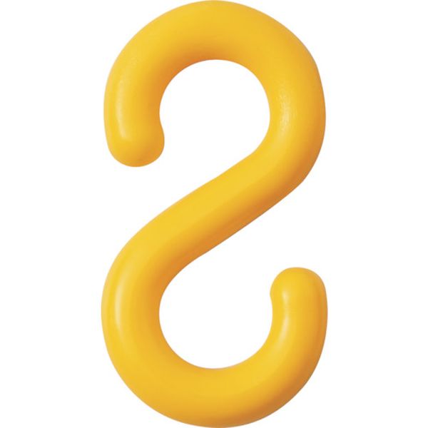 284123 (株)日本緑十字社 緑十字 S字フック 黄 PF-6Y 線径6mmΦ 21×39.5mm 2個組 樹脂製