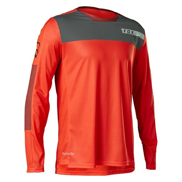 A0635 フォックス FOX MTB ユース ディフェンドロングスリーブジャージ フローレッド YSサイズ