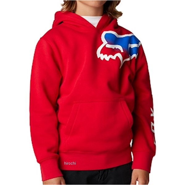 29973-122-YM フォックス FOX ユース フーディー トキシック フレイムレッド YMサイズ