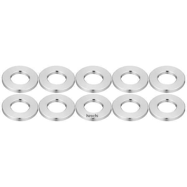 300208 ポッシュ POSH メカニックユースユニバーサルカラーセット 厚さ2mm x 内径8mm x 外径16.5mm シルバー 10個入り