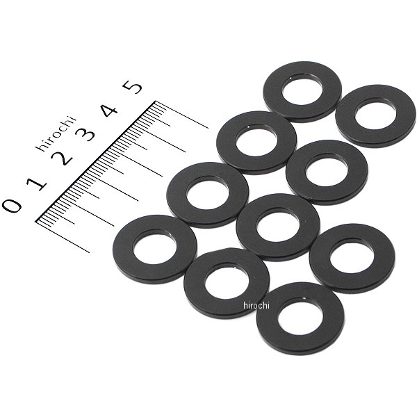 300210-06 ポッシュ POSH メカニックユースユニバーサルカラーセット M10 t=2mm 黒 10個