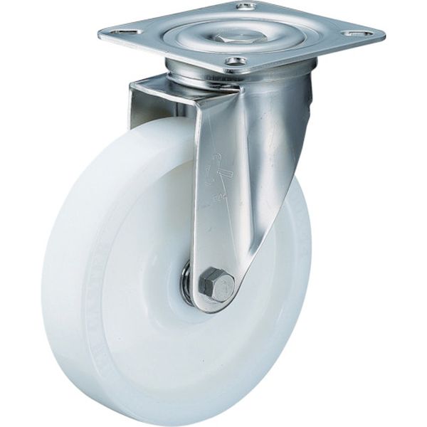 300SNRB200 ハンマーキャスター(株) ハンマー オールステンレス 自在 ナイロンB車 200mm