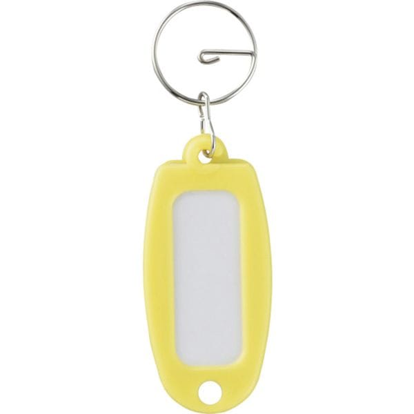 301003 (株)日本緑十字社 緑十字 キーホルダー名札(ハードケースタイプ) 黄 NF-Y 60×27mm リング付