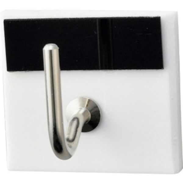 302005 107-0996 キーハンガー 黒 30×33mm 裏面テープ付 アクリル製 キーハンガー1R(5)