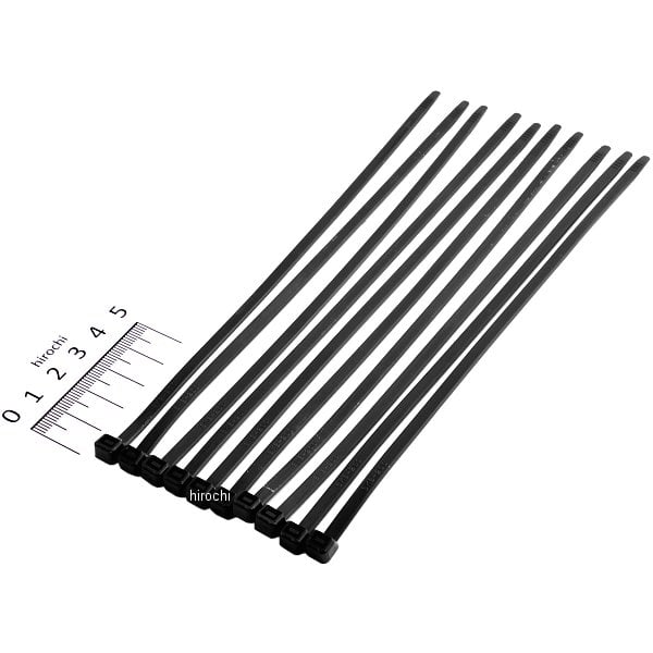 303-126C キジマ カラータイラップ 200mm 幅4.5mm ブラック 10本セット