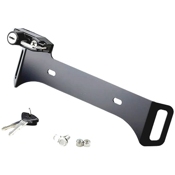 303-1605 キジマ ヘルメットロック ナンバーシングル フック付 黒