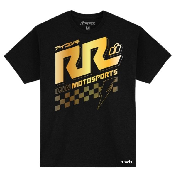 3030-24633 アイコン ICON 春夏モデル Tシャツ RIZZ RIZZ 黒 Mサイズ