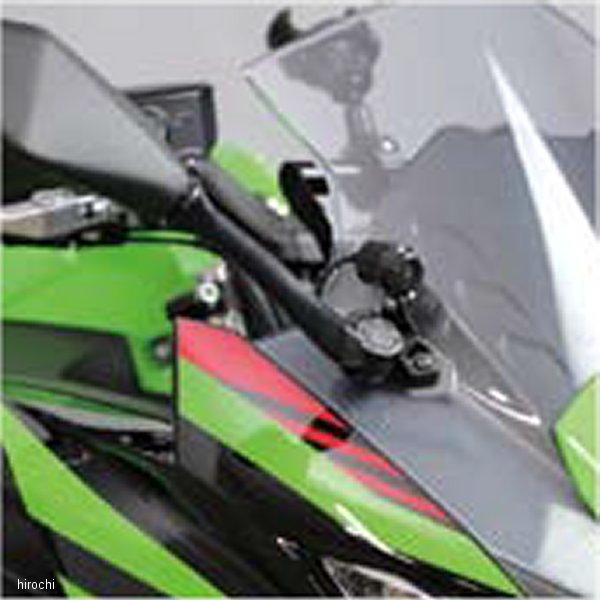 304-5189 キジマ ドラレコ用カメラステー 前後セット 17年以降 ニンジャ650 黒