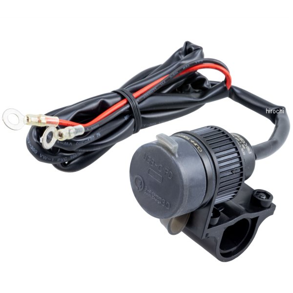 304-6223 キジマ USBポートキット USBタイプAタイプC ハンドルクランプ QC/PD3.0