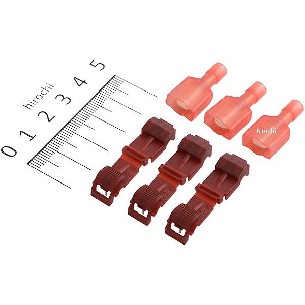 304-7057 キジマ Tタップ 22-18ＡＷＧ レッド 3個セット