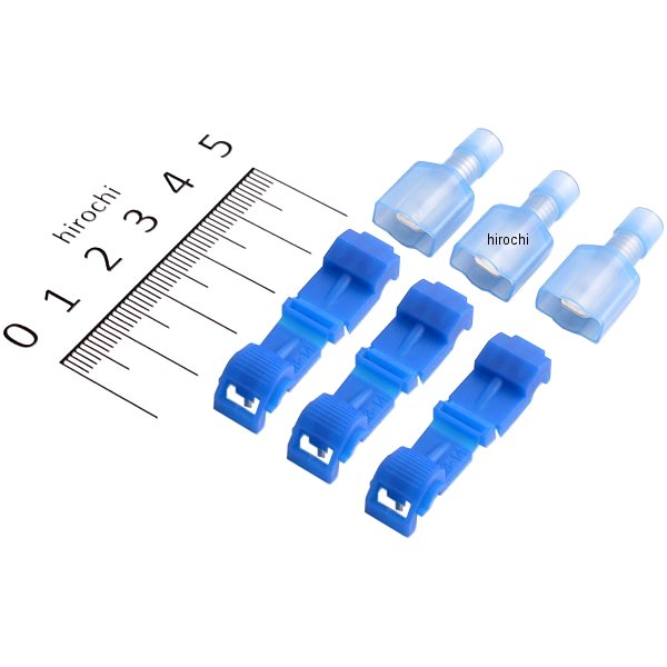 304-7058 キジマ Tタップ 18-14AWG ブルー 3個セット