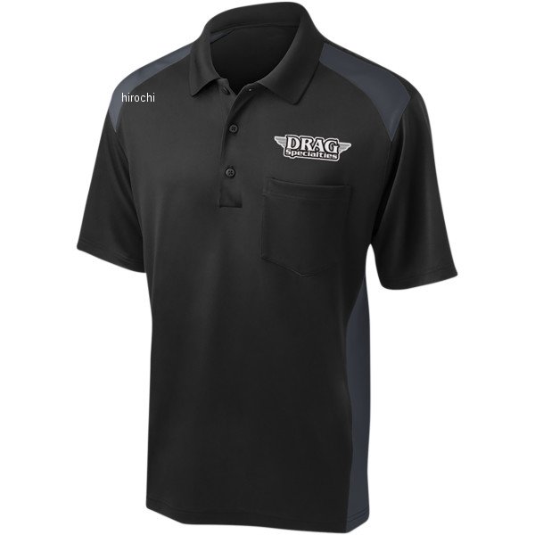 3040-2901 スロットルスレッズ THROTTLE THREADS POLO DRAPSPEC BLK/CHAR 2X