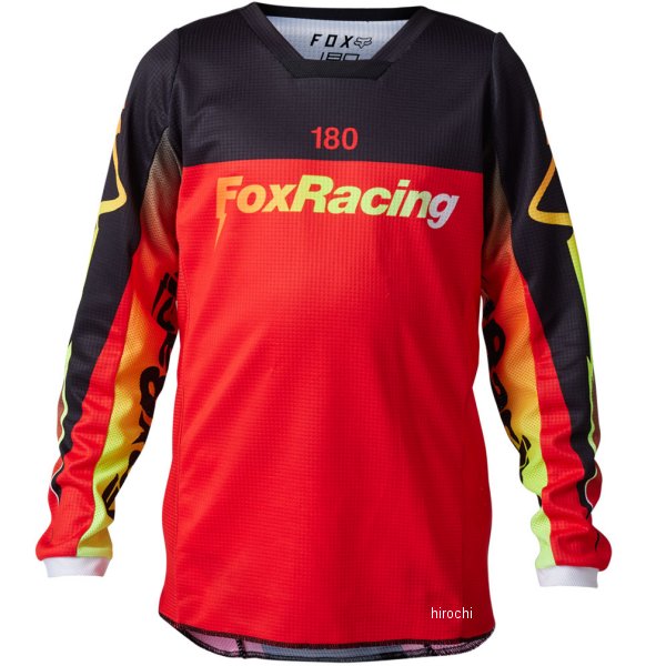 30487-110-YL フォックス FOX ユース ジャージ 180 スタティック フローレッド YLサイズ