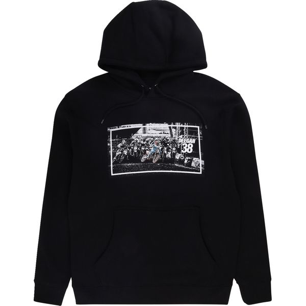 3050-6801 ディーガンアパレル Deegan Apparel Holeshot フーディ― L 黒