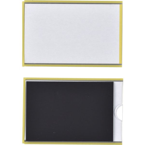 305111 107-6248 カードケース(裏マグネット付) 黄 MP-1Y 61×92mm 10枚組 硬質タイプ