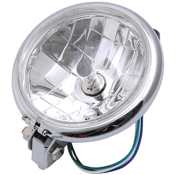 313109 NBS バイクパーツセンター 5.5インチ ベーツライト H4バルブ メッキ