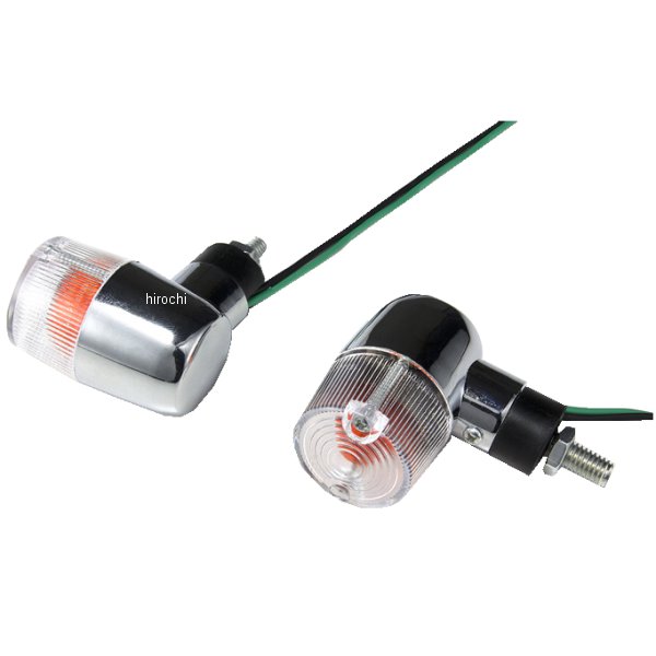 313802 NBS バイクパーツセンター 汎用 メッキミニウインカー 丸型 クリアレンズ 2個入り